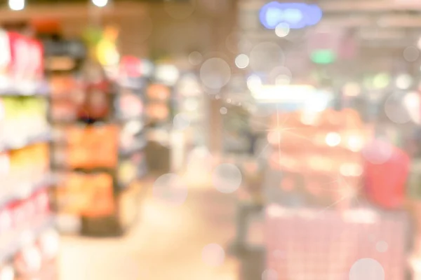 Blur Shopping Center Fundo Com Luz Bokeh Fundo Cor Dourada — Fotografia de Stock