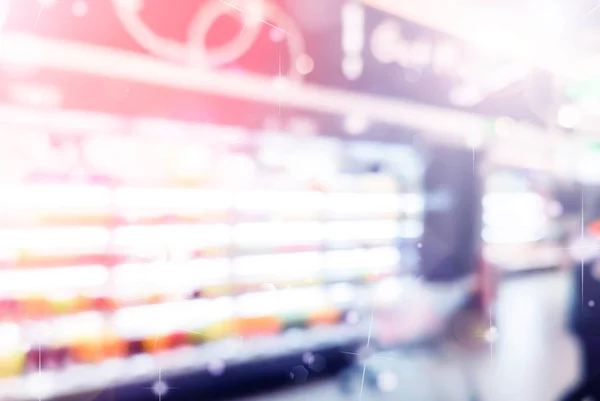 Blur Shopping Center Fundo Com Luz Bokeh — Fotografia de Stock