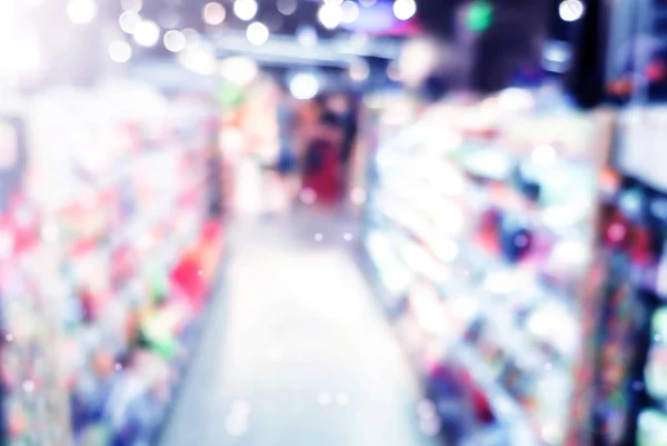 Blur Shopping Center Fundo Com Luz Bokeh — Fotografia de Stock