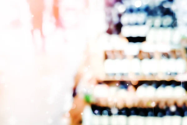 Blur Shopping Center Fundo Com Luz Bokeh — Fotografia de Stock