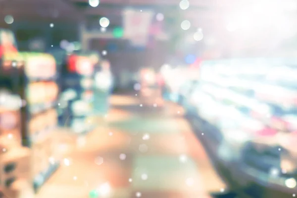 Blur Shopping Center Fundo Com Luz Bokeh — Fotografia de Stock