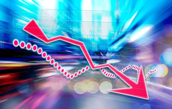 Finans Aktiemarknaden Med Abstrakt Ljus Prövningar Bakgrund Diagram Över Index — Stockfoto