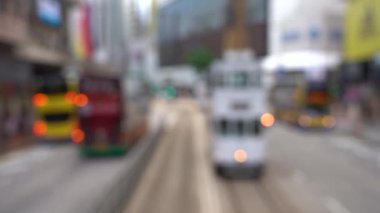 Hong Kong Büstü Trafik Bokeh görünümü 