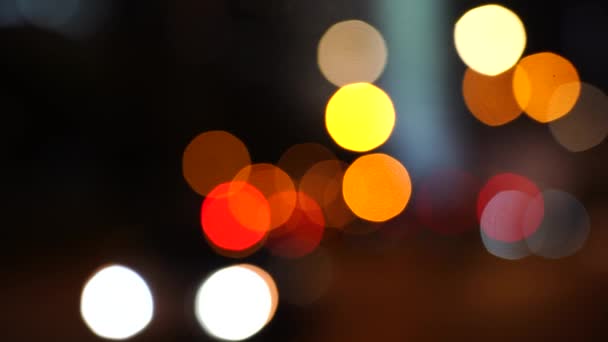 Hong Kong Stad Nacht Blur Bokeh Weergave Van Hong Kong — Stockvideo