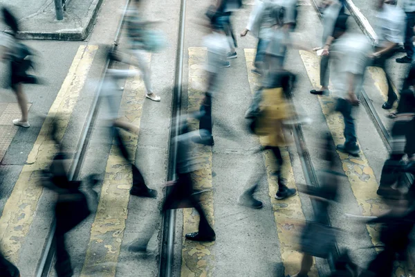 Przejście Dla Pieszych Busy City Hong Kong — Zdjęcie stockowe