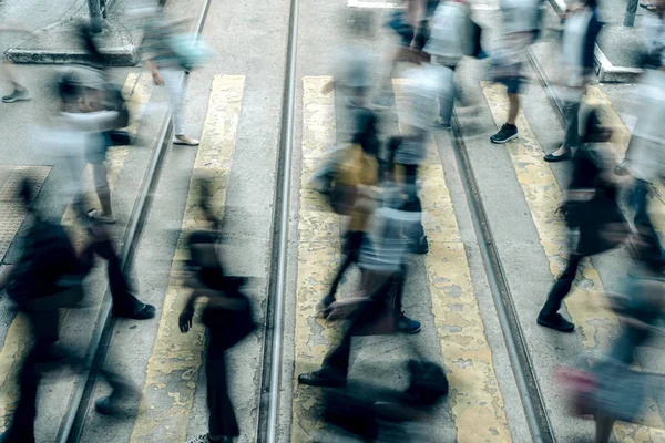 Przejście Dla Pieszych Busy City Hong Kong — Zdjęcie stockowe