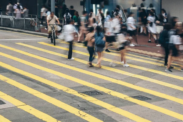 Pedestrian crossing at Busy City, Hong Kong