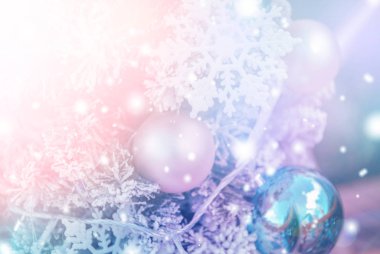 Bokeh ışıklandırmalı Noel Arkaplanı; bulanık Xmas arkaplanı 