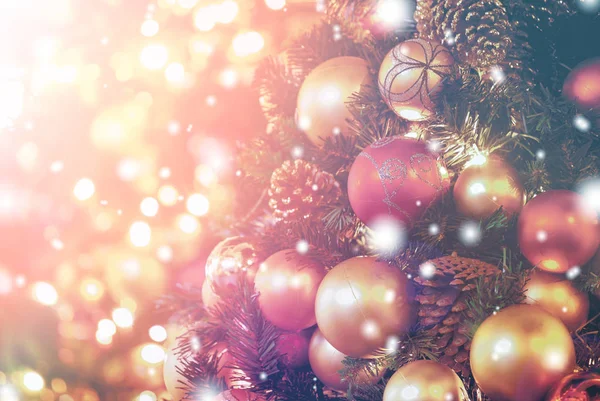 Sfondo Natale Con Luce Bokeh Sfondo Natale Offuscata — Foto Stock