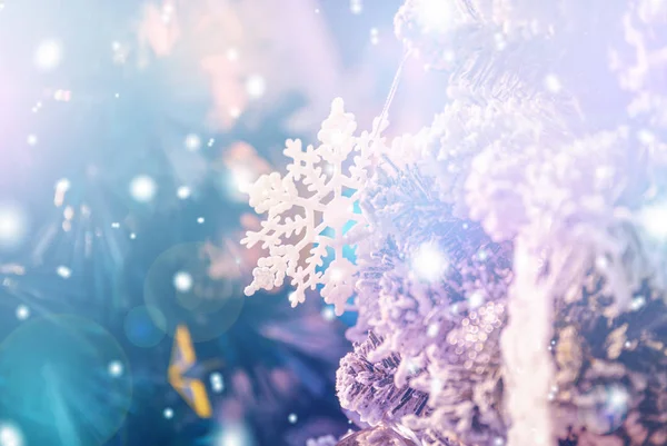 Christmas Background Bokeh Light Blurred Xmas Background — Stock Photo, Image