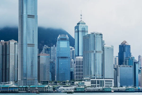 Hong Kong Skyline Blick Vom Victoria Hafen — Stockfoto