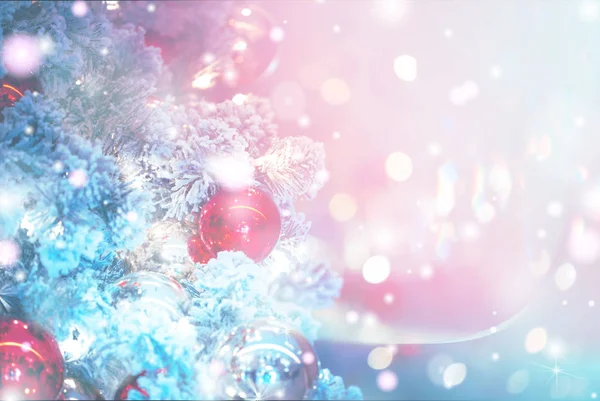 Fundo de Natal com luz bokeh; fundo de Natal desfocado — Fotografia de Stock