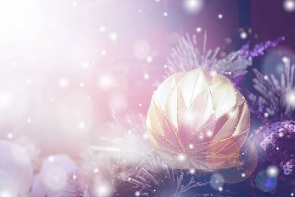 Christmas Background with bokeh light; Blurred Xmas background — Stock Photo, Image