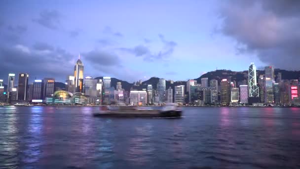 Rascacielos Hong Kong Atardecer Hiperlapso — Vídeo de stock