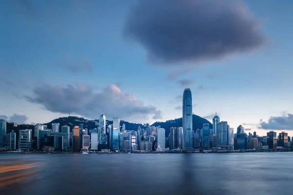 Grattacieli Hong Kong Tramonto — Foto Stock