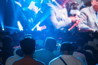Hong Kong, Çin: 26 Temmuz 2019: birçok ziyaretçi Hong Kong Convention & Exhibition Centre 'da E-spor & müzik festivali 'ne katılır..