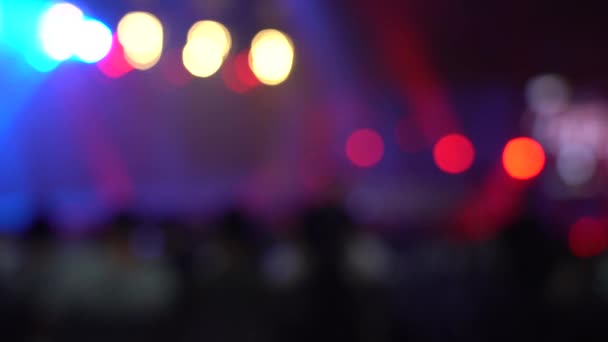 Blur Background Crowd People Live Show Abstract Bokeh Background — Stock Video