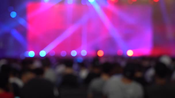 Blur Background Crowd People Live Show Abstract Bokeh Background — Stock Video