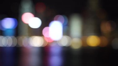 Blur Hong Kong Victoria Harbour gece görünümü; Şehir gece görünümü