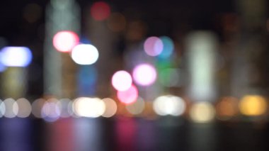 Blur Hong Kong Victoria Harbour gece görünümü; Şehir gece görünümü