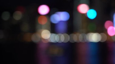 Blur Hong Kong Victoria Harbour gece görünümü; Şehir gece görünümü