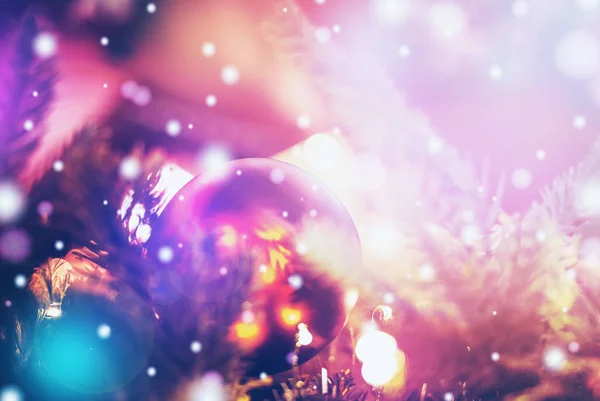 Christmas Background Bokeh Light Blurred Xmas Background — Stock Photo, Image