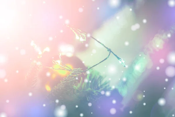 Christmas Background Bokeh Light Blurred Xmas Background — Stock Photo, Image