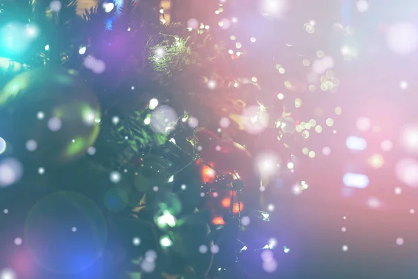 ボケの光でクリスマスの背景 ぼやけたクリスマスの背景 — ストック写真