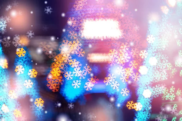 Christmas Background Bokeh Light Blurred Xmas Background — Stock Photo, Image