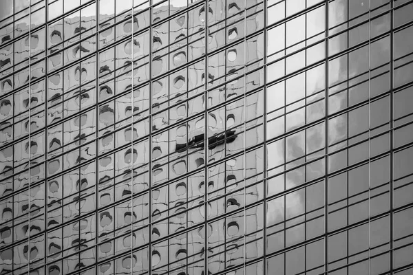 Clădire comercială Hong Kong Închidere; stil alb-negru — Fotografie, imagine de stoc