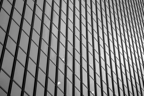 Edifício comercial de Hong Kong Close Up; Estilo preto e branco — Fotografia de Stock