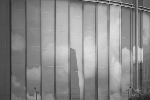 Hong Kong Commercial Building Close Up; Black and White style — Stock Photo, Image