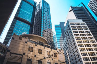 Modern ofis binası Hong Kong 'a yakın.