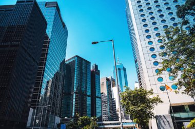 Modern ofis binası Hong Kong 'a yakın.