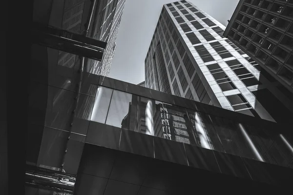 Hong Kong Ticari Bina Close Up; Siyah beyaz tarzı