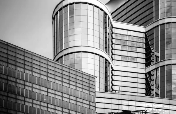 Hong Kong Commercial Building Close Up; Black and White style