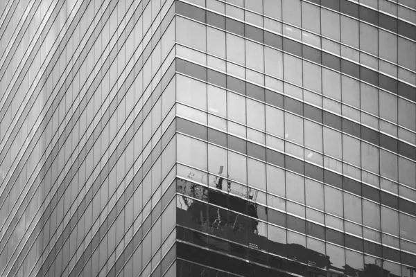 Hong Kong Commercial budowlane zbliżenie; Czarno-biały styl — Zdjęcie stockowe