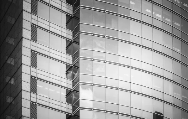 Bâtiment commercial de Hong Kong Gros plan ; style noir et blanc — Photo