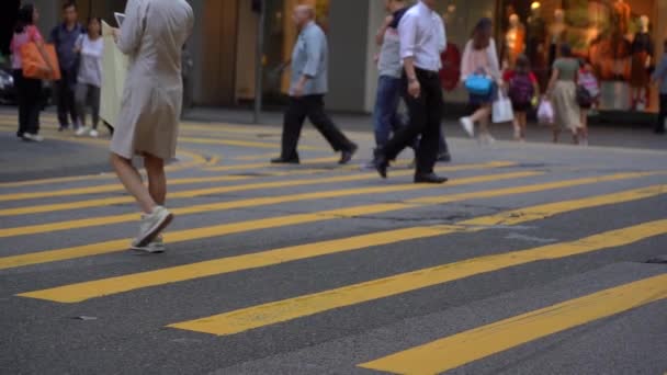 Hong Kong Čína Října 2019 Slow Motion Busy Streets Central — Stock video