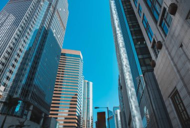 Modern ofis binası Hong Kong 'a yakın.