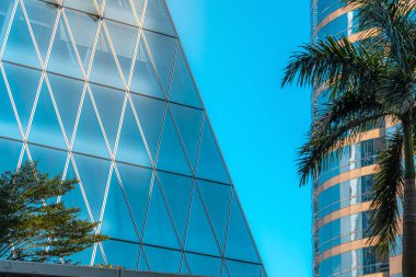 Modern ofis binası Hong Kong 'a yakın.