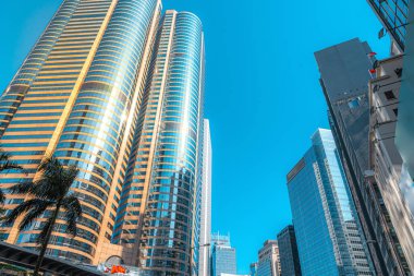 Modern ofis binası Hong Kong 'a yakın.