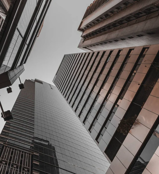 Hong Kong Business Building Cerrado Color Negro Dorado — Foto de Stock