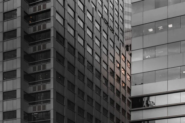 Hongkong Business Building Stängd Svart Och Gyllene Färg — Stockfoto