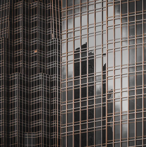 Hong Kong Business Building Cerrado Color Negro Dorado —  Fotos de Stock