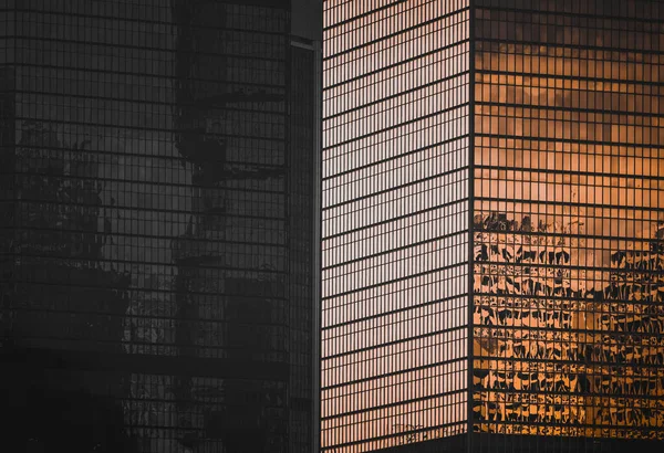 Hong Kong Business Building Fechado Cor Preta Dourada — Fotografia de Stock