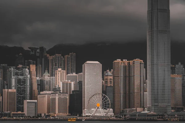 Hong Kong Victoria Harbour Widok Hong Kong Cityscape — Zdjęcie stockowe