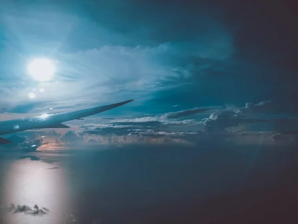 Sunrise Clouds Window Aircraft — Stock Photo, Image