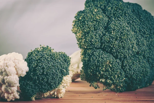 Świeże Zbliżenie Brokułów Tło Żywności — Zdjęcie stockowe