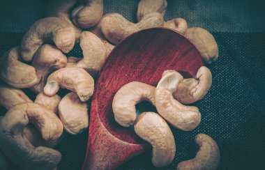 Kaju fıstıklarını kapat; Gıda Arkaplanı 